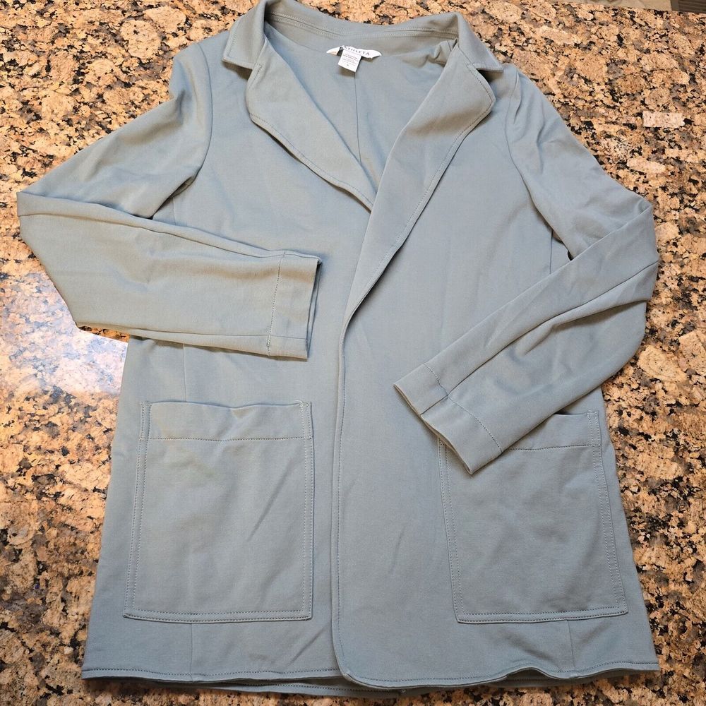 Athleta Minimalistic  Eastbound Blazer Jacket Top Size‎ 8 Green